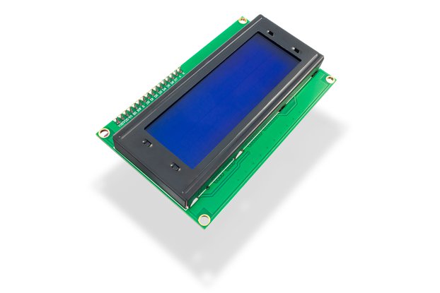 LCD display 20x4 I2C white characters on blue back