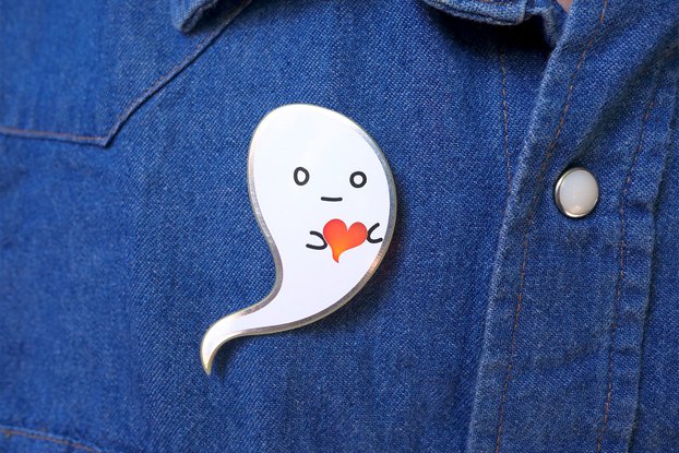 Lovable Ghost - Wearable Pin Soldering Kit