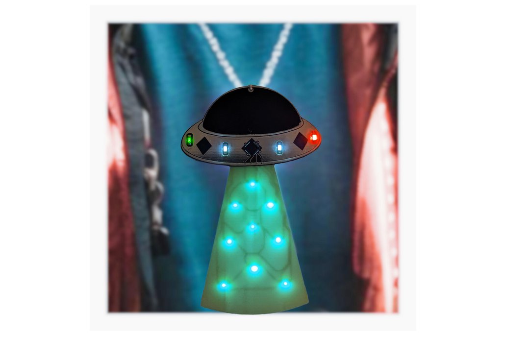 UFO Jewelry LED Animations unique festive Necklace 1