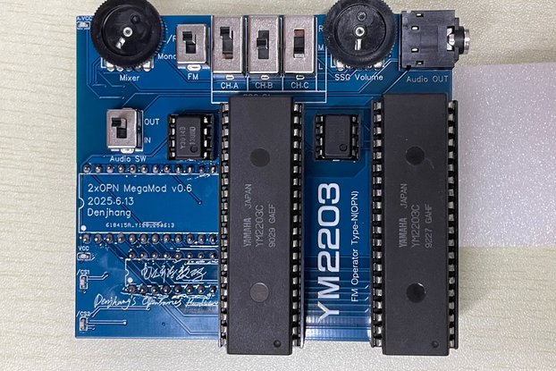 2xOPN MegaMod - Dual YM2203 Hardware VGM Player