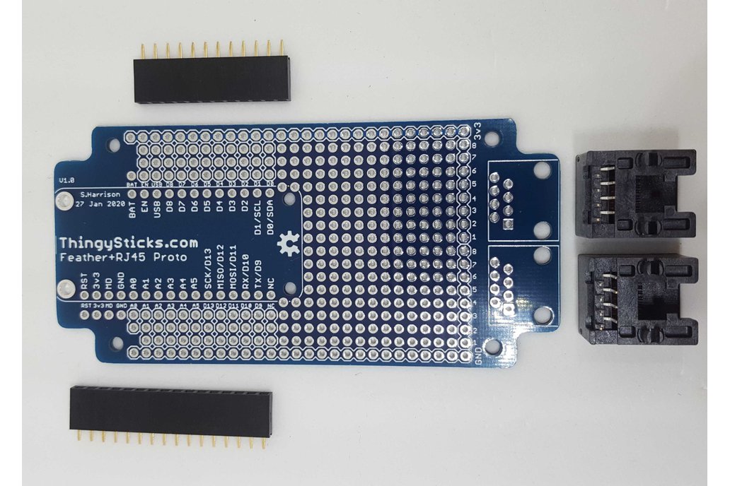 Prototype PCB for Feather boards (RJ45 Version) 1
