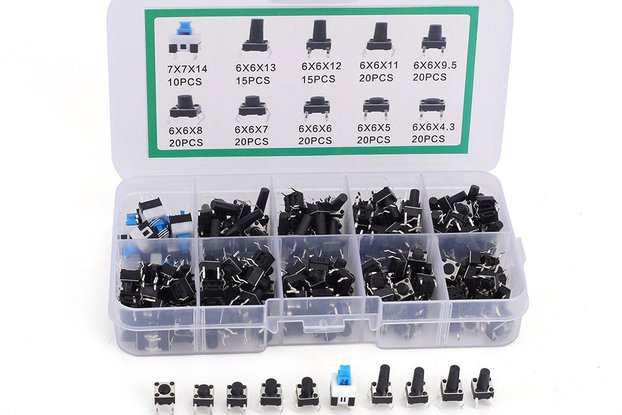 10 Values 6*6mm Tact Switch Kit (GY18608)