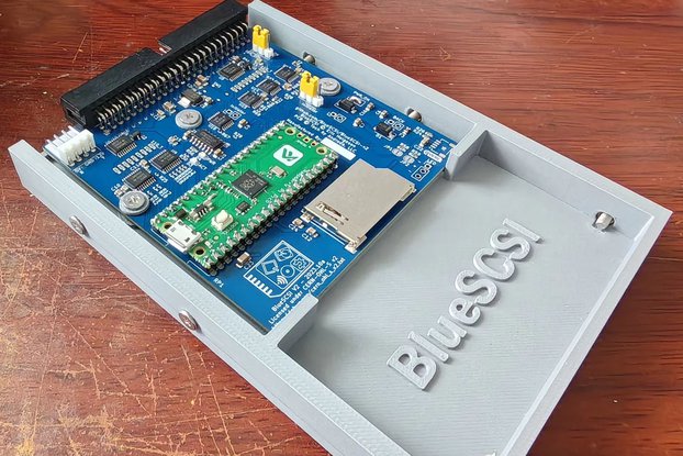BlueSCSI V2 with 3D Printed bracket