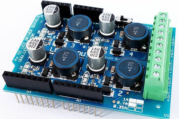 4 channel PWM high power led shield for Arduino