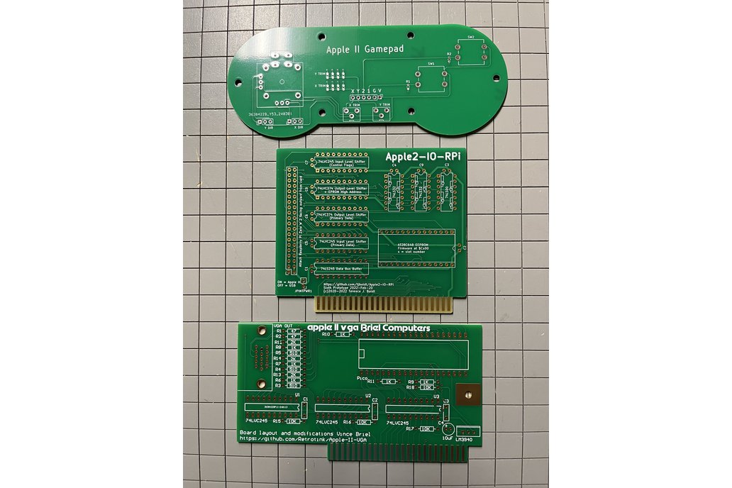 Apple II VGA, Gamepad and RPI Bare PCB's GitHub 1