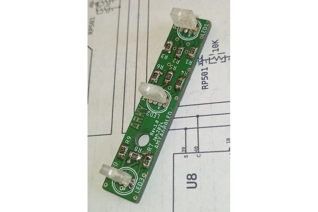 RGB Programmable Amiga 600 3xLED PCB 1