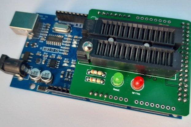 Simple EEPROM Programmer shield for Arduino Mega