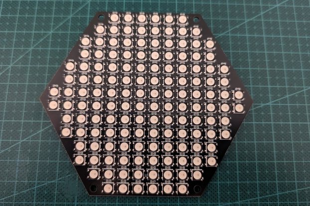 Hexagonal leds matrix - 144x WS2812B-B/W