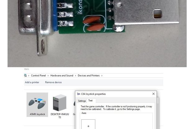 DB9 9Pin Joystick Gamepad Adapter for PC USB Port