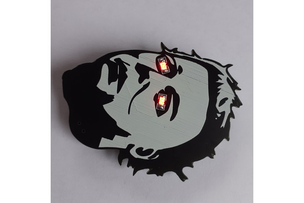 Michael Myers Halloween inspired LED Badge.