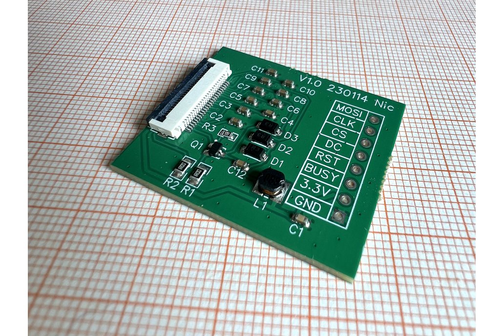 Display driver board for epaper shelf label 1