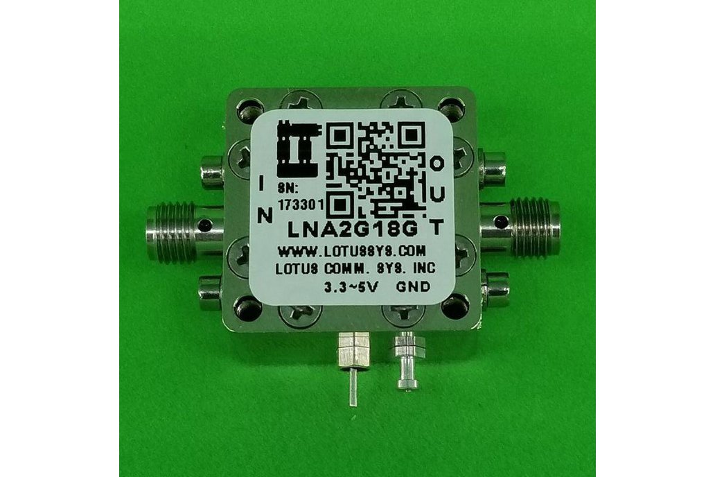 Amplifier LNA 1.4dB NF 2GHz to 18GHz 20dB Gain 1