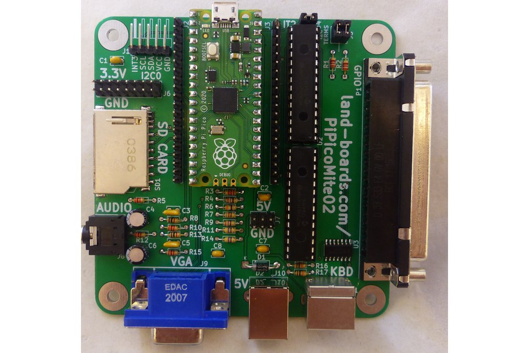 Raspberry Pi Pico Card with VGA, Sound, Kbd Ver 2 1