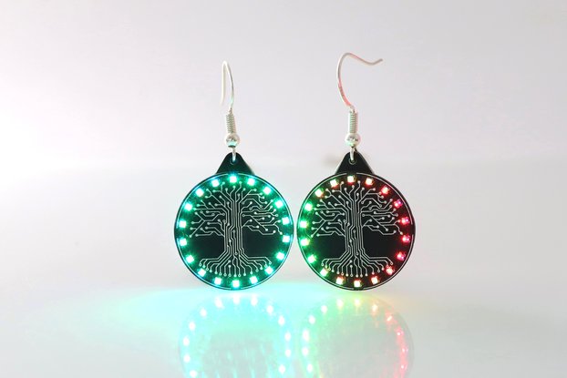 Tree-of-Life RGB light up earrings