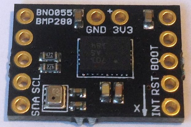BNO-055 9-axis motion sensor with hardware fusion