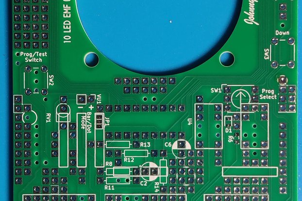 10 LED EMF Meter, r2- PCB