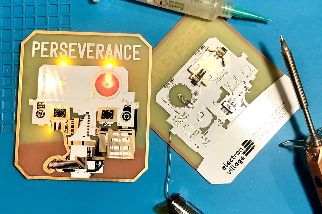 Mars Perseverance Rover Badge (kit or PCB) 1