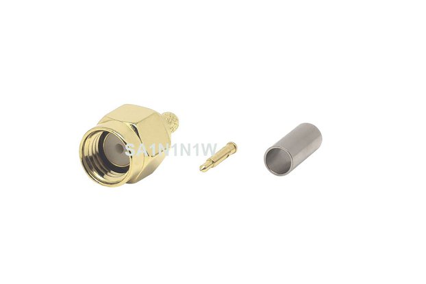 SMA Male Straight Connector Crimp SA1N1N1W-4pcs