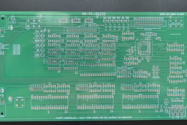 H8 FD RS232 CARD (PCB w/2 DB9 cables)