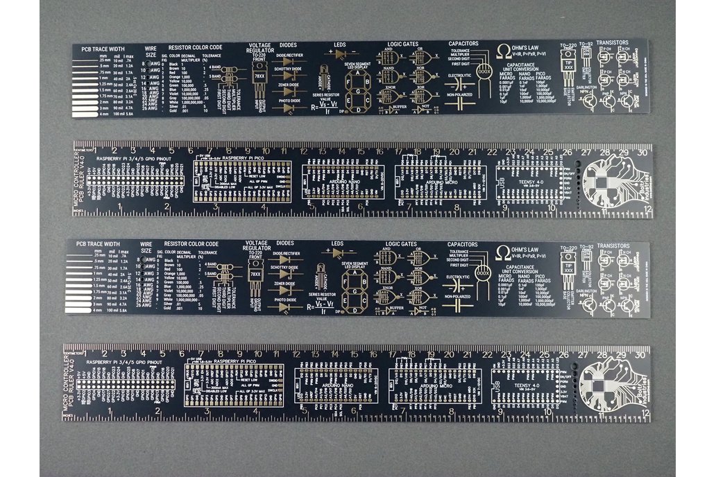 Raspberry Pi Arduino and Electronics PCB Ruler V4 1