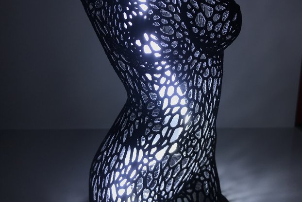 3D printed Female Torso Lamp