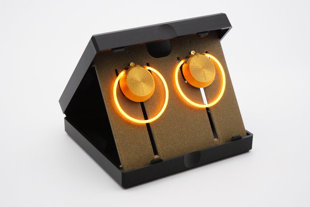 Halo LED Earrings: Travel Display Case