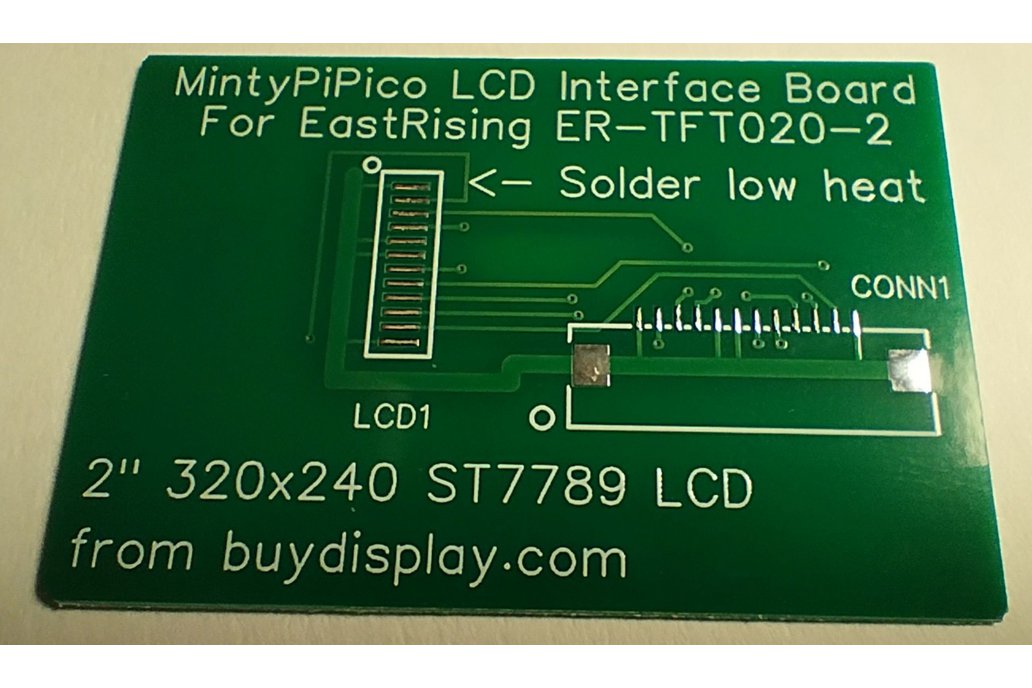 MintyPiPico display board, connector - unassembled 1