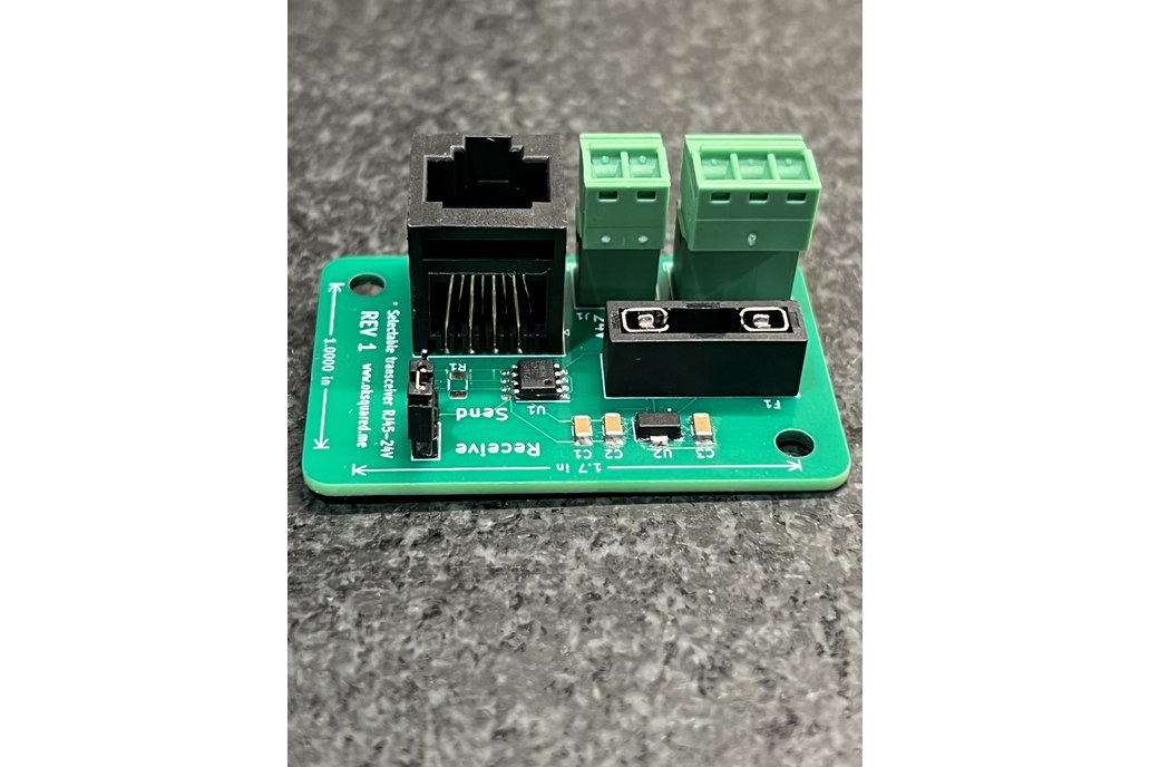 12-24V Differential RJ45 Neopixel Transceiver Brd 1