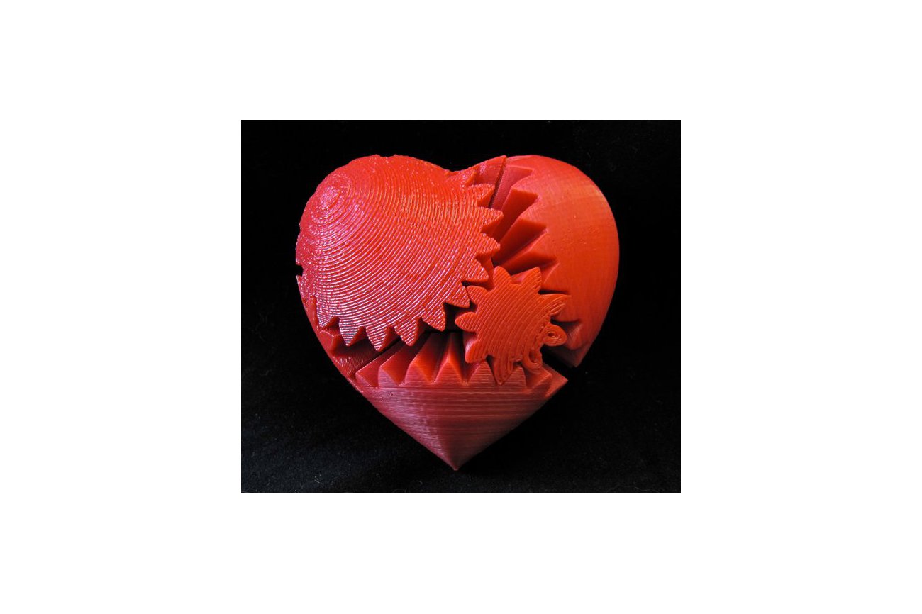 Rotating Heart Gear (3D Printed) from Carrythewhat on Tindie