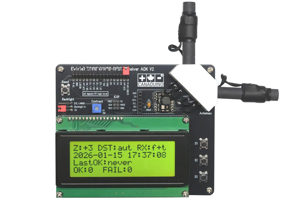 ES100 WWVB-BPSK Atomic Clock Receiver ADK DIY V2 1