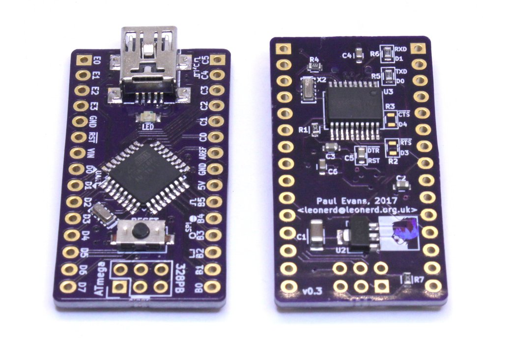 wood Specialize bison ATmega328PB Development Board from LeoNerd's Store on Tindie