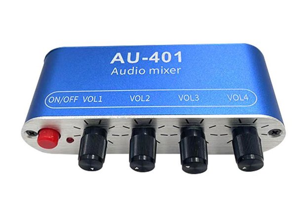 AU-401 4-Input 1-Output Active Mixer