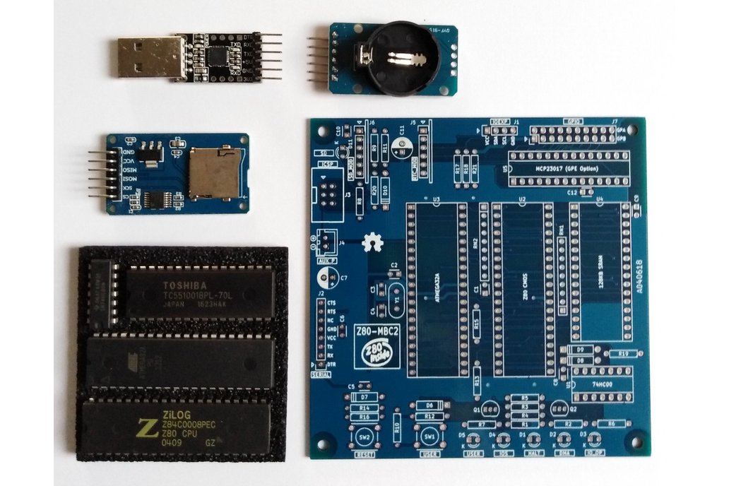 Z80-MBC2 essential kit PCB/IC pre-programmed 1