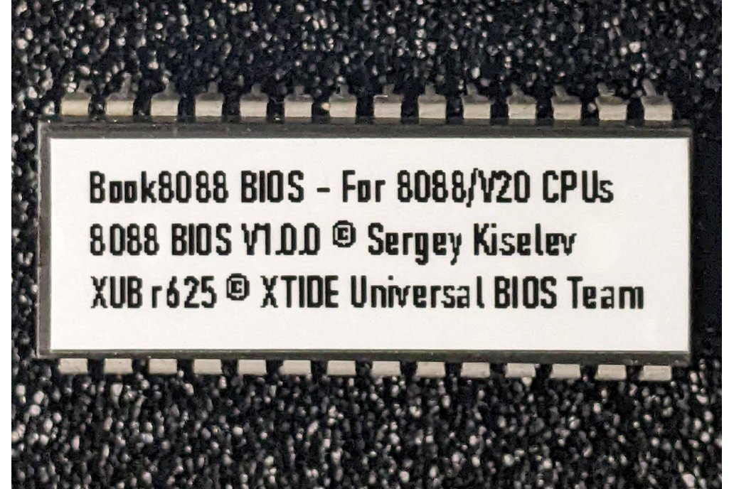 8088 BIOS and XT-IDE extension ROM for Book8088 1