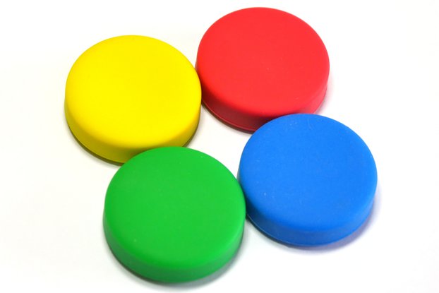 Puck.js cases (Red, Yellow, Green, Blue)